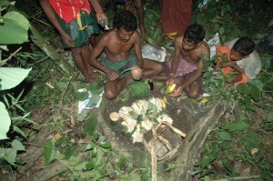 KN people offering puja before starting to harvest